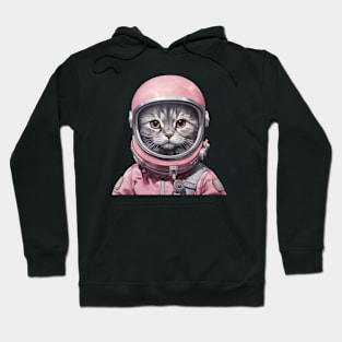 Pink Astronaut Kitty Hoodie